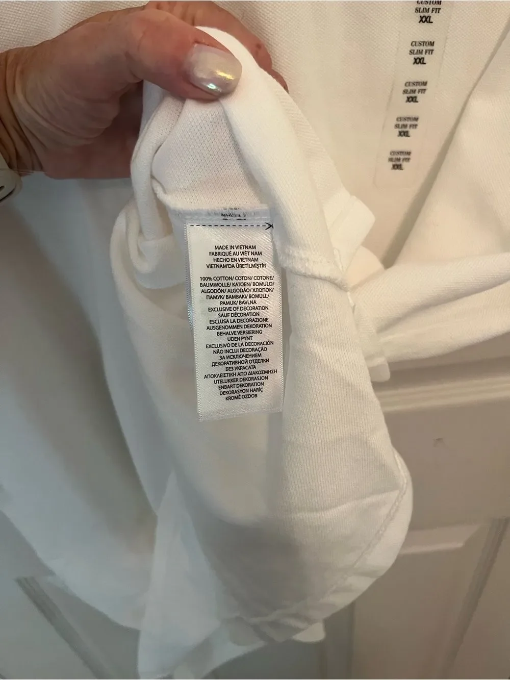 NWT Ralph Lauren Custom Slim Fit Polo Shirt – White – Men’s XXL